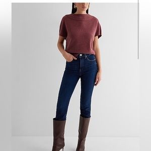 EXPRESS Crew Neck Short Sleeve Sweater